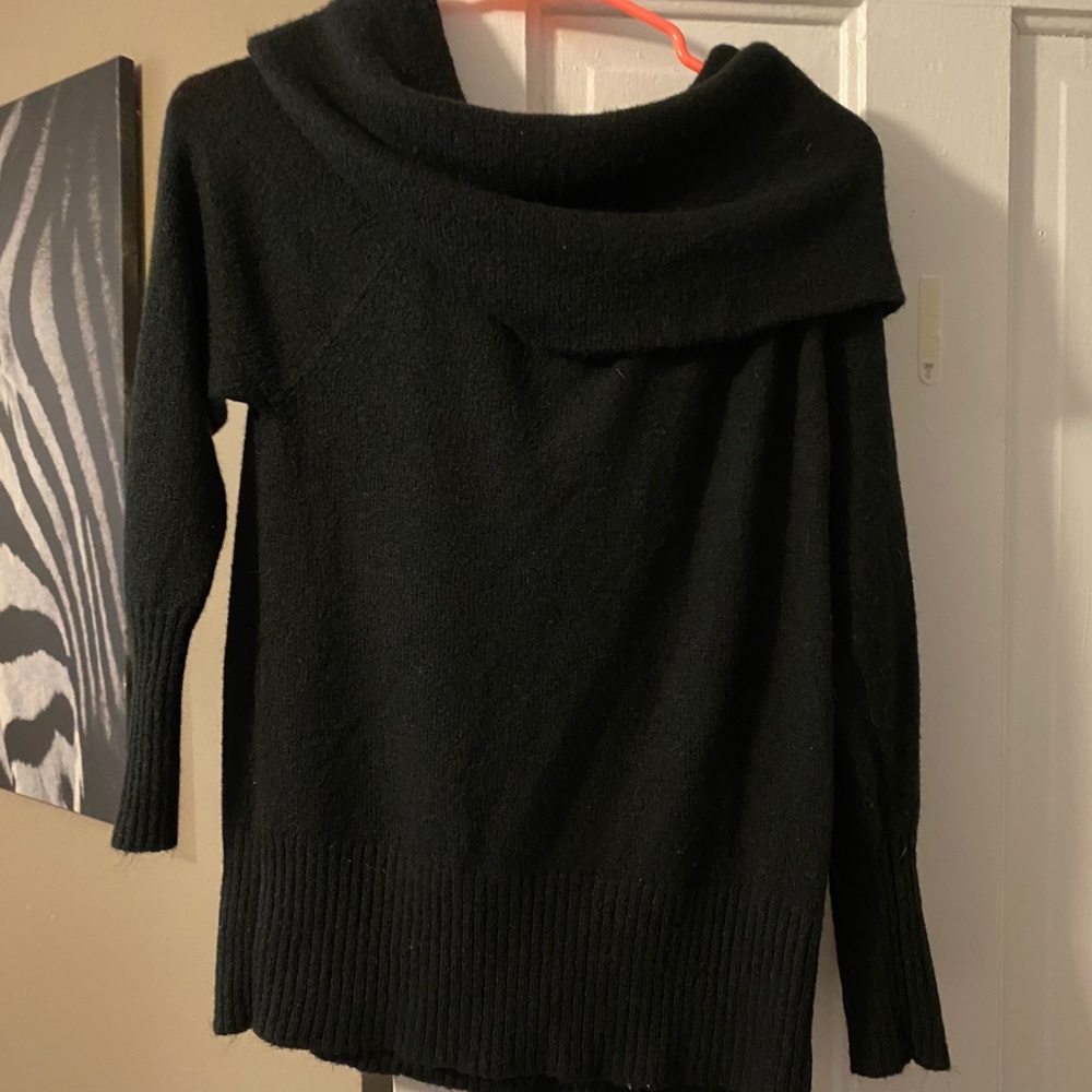 Off the shoulder black sweater